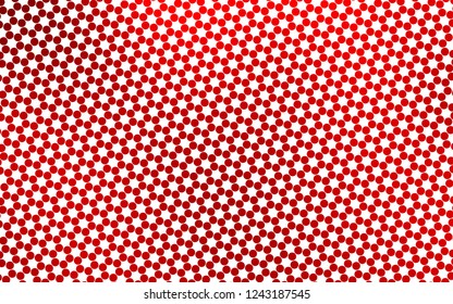 Light Red vector pattern with spheres. Illustration with set of shining colorful abstract circles. Pattern for ads, leaflets.