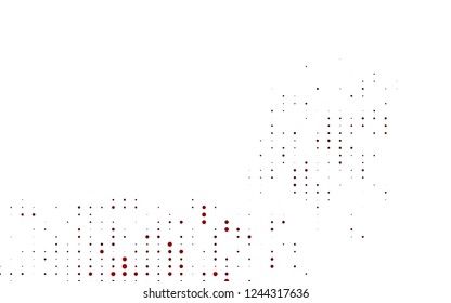 Light Red vector pattern with spheres. Beautiful colored illustration with blurred circles in nature style. Pattern for ads, leaflets.