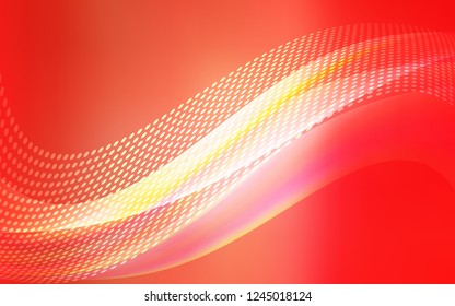 Light Red vector pattern with spheres, triangles. Illustration with set of colorful abstract circles and lines. Pattern for textures of wallpapers.