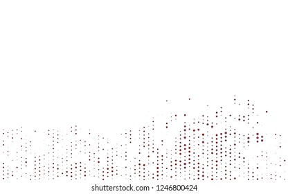 Light Red vector pattern with spheres. Glitter abstract illustration with blurred drops of rain. Design for posters, banners.