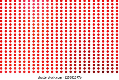 Light Red vector pattern with spheres. Illustration with set of shining colorful abstract circles. Pattern for ads, booklets.