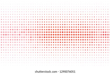 Light Red vector pattern with spheres. Blurred decorative design in abstract style with bubbles. Pattern of water, rain drops.