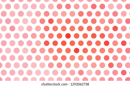 Light Red vector pattern with spheres. Blurred bubbles on abstract background with colorful gradient. Template for your brand book.