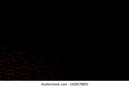 Light Red vector pattern with spheres. Illustration with set of shining colorful abstract circles. Pattern of water, rain drops.