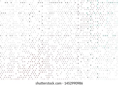 Light Red vector pattern with spheres. Modern abstract illustration with colorful water drops. Design for business adverts.