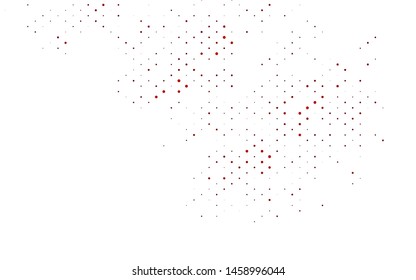 Light Red vector pattern with spheres. Blurred bubbles on abstract background with colorful gradient. Design for business adverts.