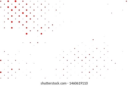 Light Red vector pattern with spheres. Blurred bubbles on abstract background with colorful gradient. Design for posters, banners.