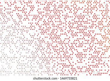 Light Red vector pattern with spheres. Blurred decorative design in abstract style with bubbles. Template for your brand book.