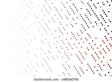 Light Red vector pattern with spheres. Glitter abstract illustration with blurred drops of rain. Design for business adverts.
