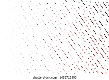 Light Red vector pattern with spheres. Abstract illustration with colored bubbles in nature style. Pattern for ads, leaflets.
