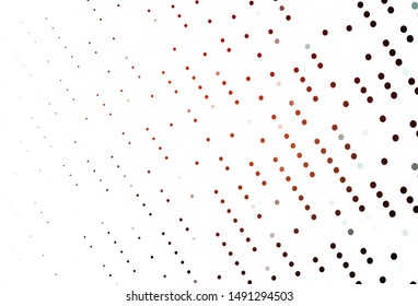 Light Red vector pattern with spheres. Beautiful colored illustration with blurred circles in nature style. Pattern for ads, leaflets.