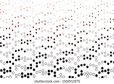 Light Red vector pattern with spheres. Modern abstract illustration with colorful water drops. Pattern for beautiful websites.
