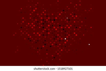Light Red vector pattern with spheres. Illustration with set of shining colorful abstract circles. Pattern for beautiful websites.