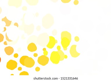 Light Red vector pattern with spheres. Blurred decorative design in abstract style with bubbles. Design for your business advert.