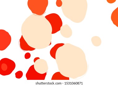 Light Red vector pattern with spheres. Abstract illustration with colored bubbles in nature style. Pattern for beautiful websites.