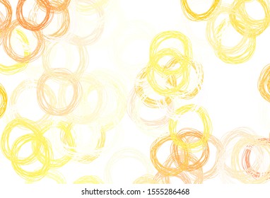 Light Red vector pattern with spheres. Glitter abstract illustration with blurred drops of rain. Pattern for ads, leaflets.