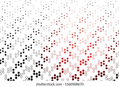 Light Red vector pattern with spheres. Modern abstract illustration with colorful water drops. Completely new template for your brand book.