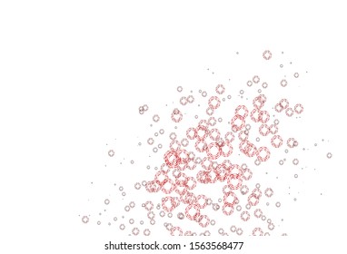 Light Red vector pattern with spheres. Abstract illustration with colored bubbles in nature style. Pattern for beautiful websites.