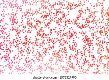 Light Red vector pattern with spheres. Beautiful colored illustration with blurred circles in nature style. Completely new template for your brand book.
