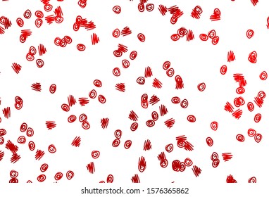 Light Red vector pattern with spheres. Beautiful colored illustration with blurred circles in nature style. Template for your brand book.