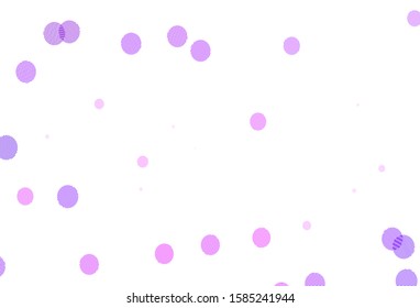 Light Red vector pattern with spheres. Illustration with set of shining colorful abstract circles. Pattern for textures of wallpapers.