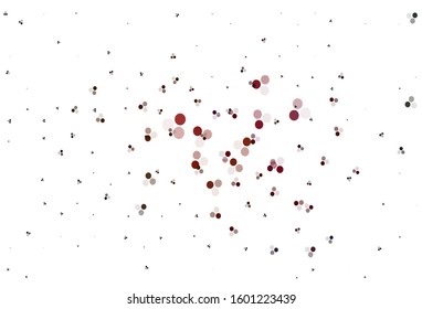 Light Red vector pattern with spheres. Beautiful colored illustration with blurred circles in nature style. Pattern for ads, leaflets.