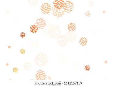 Light Red vector pattern with spheres. Blurred bubbles on abstract background with colorful gradient. Pattern for beautiful websites.