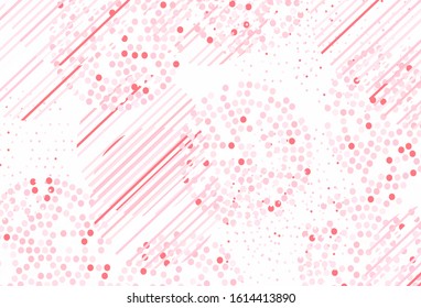 Light Red vector pattern with spheres. Beautiful colored illustration with blurred circles in nature style. Pattern for textures of wallpapers.