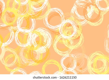 Light Red vector pattern with spheres. Glitter abstract illustration with blurred drops of rain. Pattern for ads, leaflets.