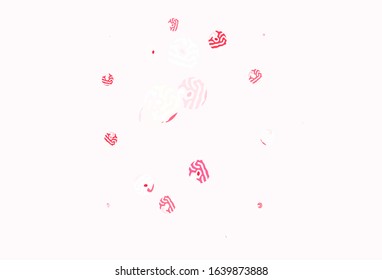 Light Red vector pattern with spheres. Beautiful colored illustration with blurred circles in nature style. Pattern for textures of wallpapers.