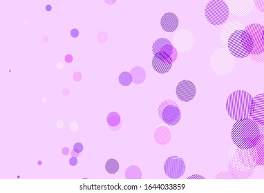 Light Red vector pattern with spheres. Blurred decorative design in abstract style with bubbles. Pattern for textures of wallpapers.