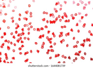 Light Red vector pattern with spheres. Blurred decorative design in abstract style with bubbles. Completely new template for your brand book.