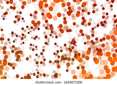 Light Red vector pattern with spheres. Blurred bubbles on abstract background with colorful gradient. Pattern for beautiful websites.