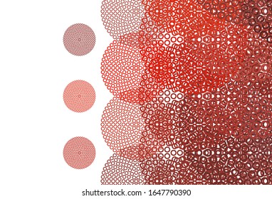 Light Red vector pattern with spheres. Blurred decorative design in abstract style with bubbles. Design for your business advert.