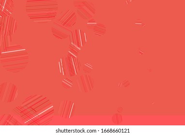 Light Red vector pattern with spheres. Glitter abstract illustration with blurred drops of rain. Pattern for beautiful websites.