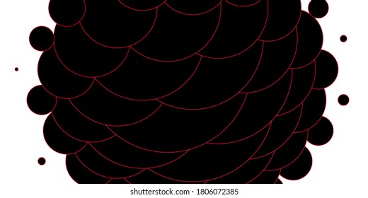 Light Red vector pattern with spheres. Illustration with set of shining colorful abstract spheres. Design for posters, banners.