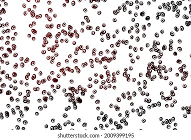 Light Red vector pattern with spheres. Abstract illustration with colored bubbles in nature style. Template for your brand book.