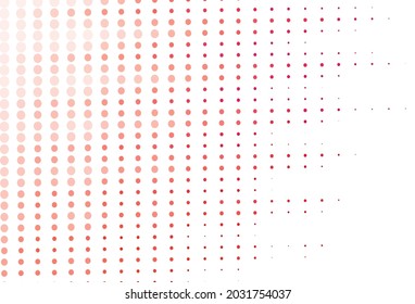 Light Red vector pattern with spheres. Beautiful colored illustration with blurred circles in nature style. New template for your brand book.