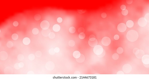 Light Red vector pattern with spheres. Colorful illustration with gradient dots in nature style. Design for posters, banners.