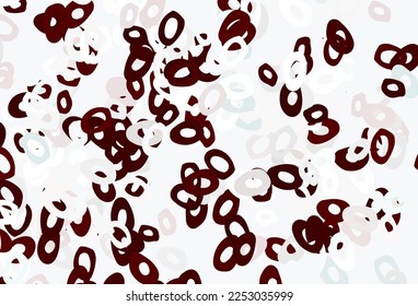 Light Red vector pattern with spheres. Abstract illustration with colored bubbles in nature style. Completely new template for your brand book.