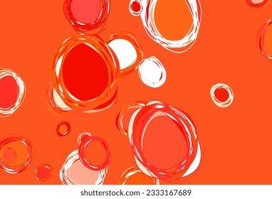 Light Red vector pattern with spheres. Abstract illustration with colored bubbles in nature style. Pattern for beautiful websites.