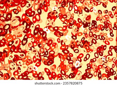 Light Red vector pattern with spheres. Abstract illustration with colored bubbles in nature style. Pattern of water, rain drops.