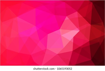 Light Red vector Pattern.  triangular template. Geometric sample. Repeating routine with triangle shapes. New texture for your design. Pattern can be used for background.