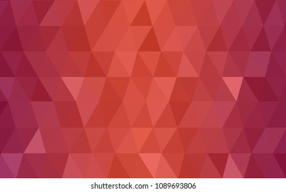Light Red vector Pattern.  triangular template. Geometric sample. Repeating routine with triangle shapes. New texture for your design. Pattern can be used for background.