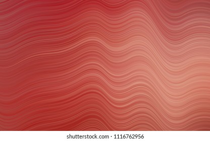Light Red vector pattern with wavy lines. Shining crooked illustration in marble style. Brand-new design for your ads, poster, banner.
