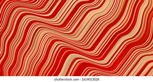 Light Red vector pattern with wry lines. Abstract illustration with bandy gradient lines. Template for cellphones.