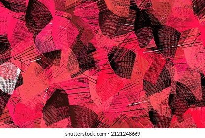 Light Red vector pattern with wry lines. A completely new colorful illustration in simple style. Brand new design for your ad.