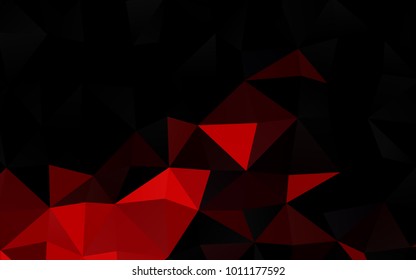 Light Red vector polygon abstract background. Shining colored illustration in a brand-new style. Triangular pattern for your business design.