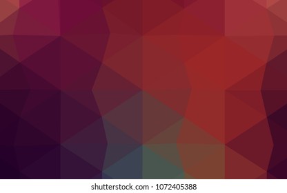 Light Red vector polygon abstract backdrop. A completely new color illustration in a  polygonal style. Triangular pattern for your business design.