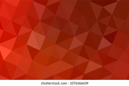 Light Red vector polygon abstract background. Colorful illustration in abstract style with gradient. The best triangular design for your business.